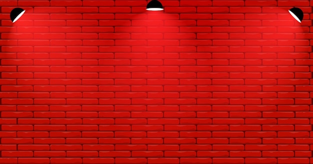 Vector bricks with a charming red color