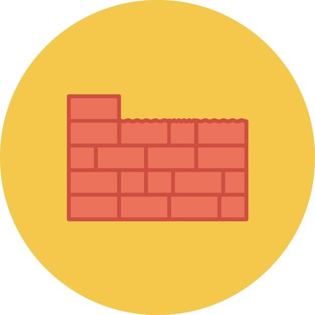 Vector brickwall flat illustration