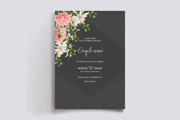 BRIDAL SHOWER FLORAL INVITATION TEMPLATE