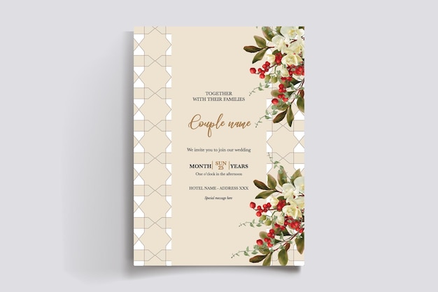 BRIDAL SHOWER FLORAL INVITATION TEMPLATE