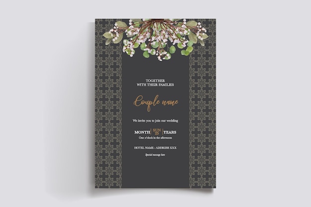 BRIDAL SHOWER FLORAL INVITATION TEMPLATE