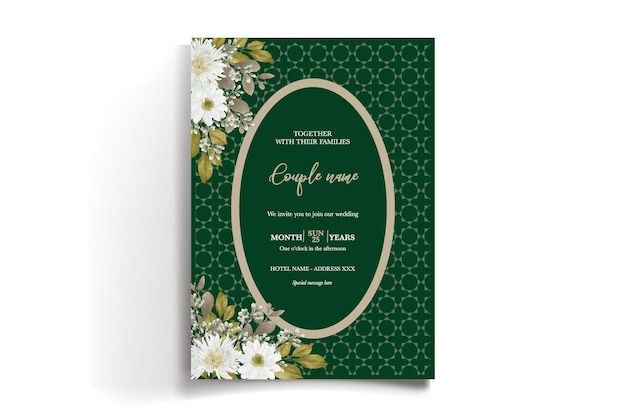 BRIDAL SHOWER FLORAL INVITATION TEMPLATE