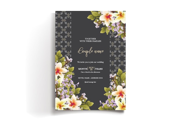 bridal shower floral invitation template