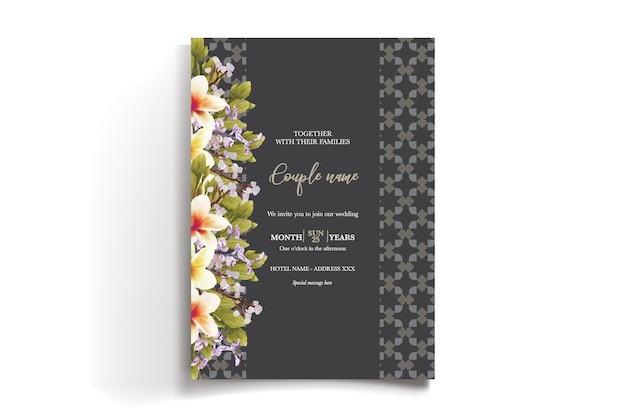 bridal shower floral invitation template