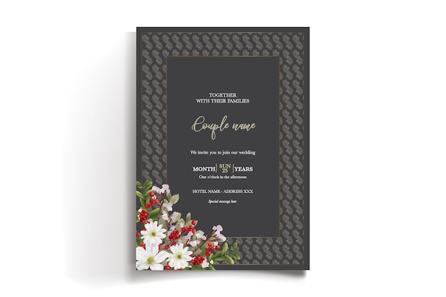 bridal shower floral invitation template