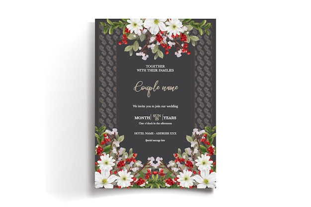 bridal shower floral invitation template