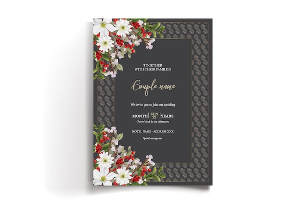 bridal shower floral invitation template