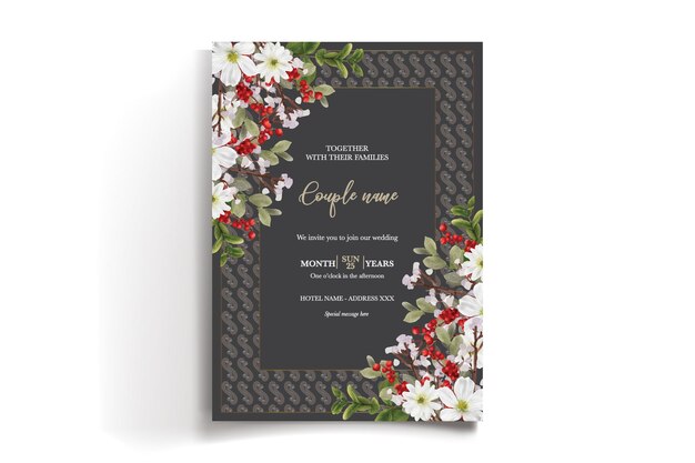 bridal shower floral invitation template