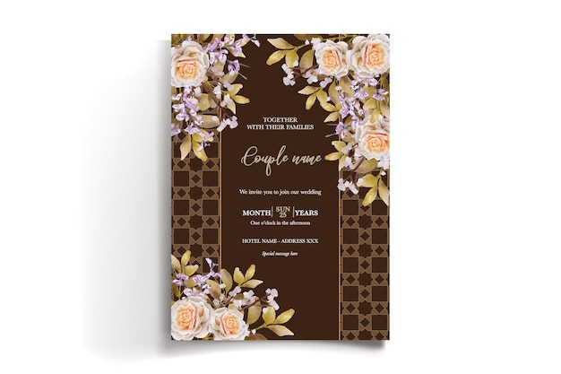 bridal shower floral invitation template