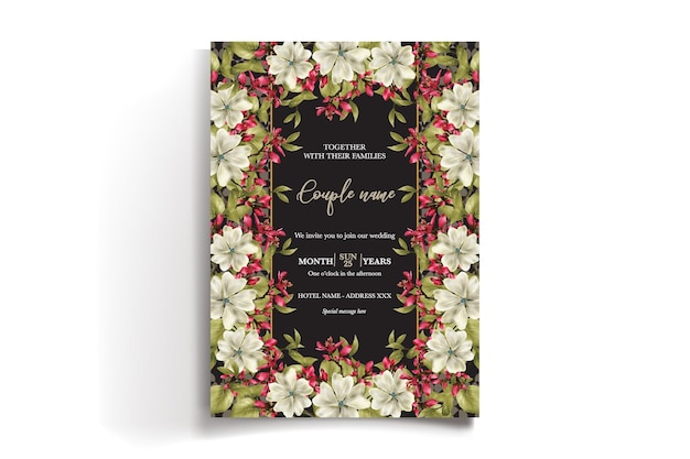 bridal shower floral invitation template