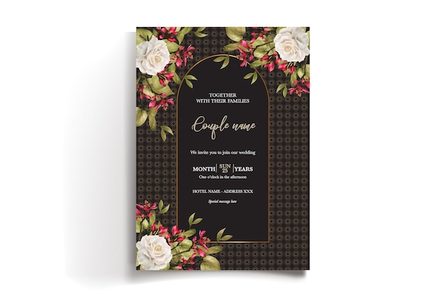 bridal shower floral invitation template