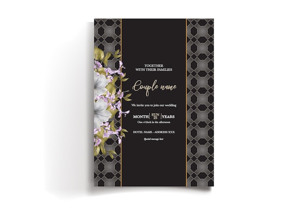 bridal shower floral invitation template