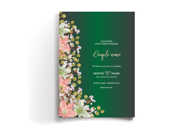 bridal shower floral invitation template