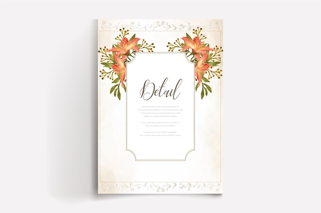 BRIDAL SHOWER FLORAL INVITATION TEMPLATE