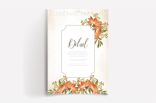 Bridal shower floral invitation template