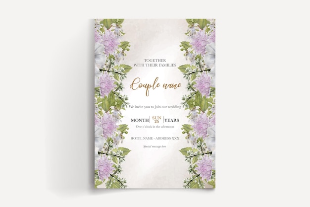 BRIDAL SHOWER FLORAL INVITATION TEMPLATE