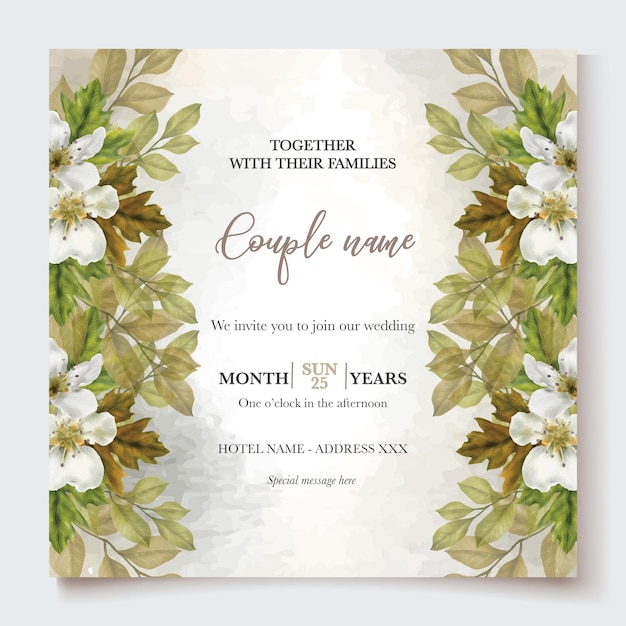 BRIDAL SHOWER FLORAL INVITATION TEMPLATE