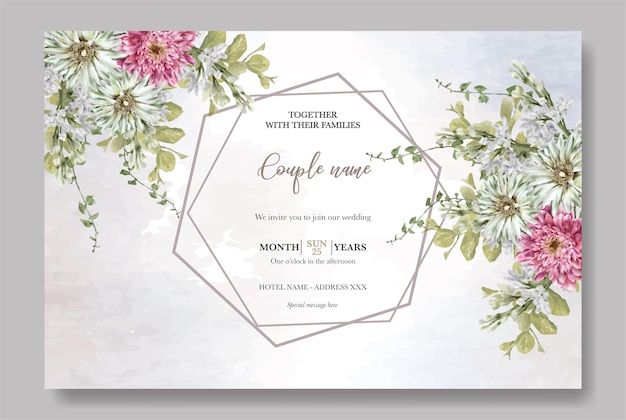 BRIDAL SHOWER FLORAL INVITATION TEMPLATE