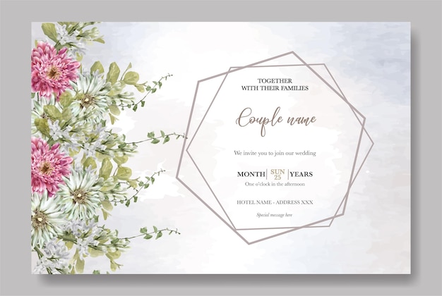 BRIDAL SHOWER FLORAL INVITATION TEMPLATE