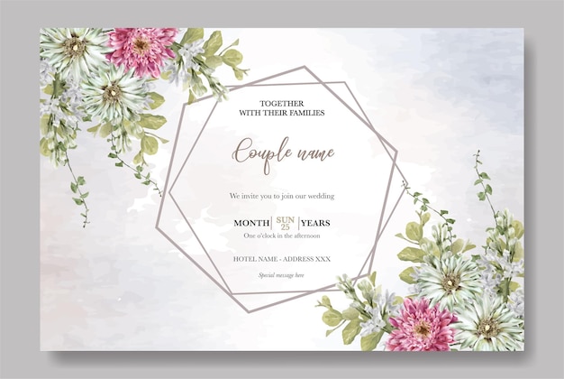 BRIDAL SHOWER FLORAL INVITATION TEMPLATE