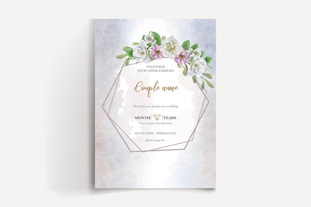 BRIDAL SHOWER FLORAL INVITATION TEMPLATE