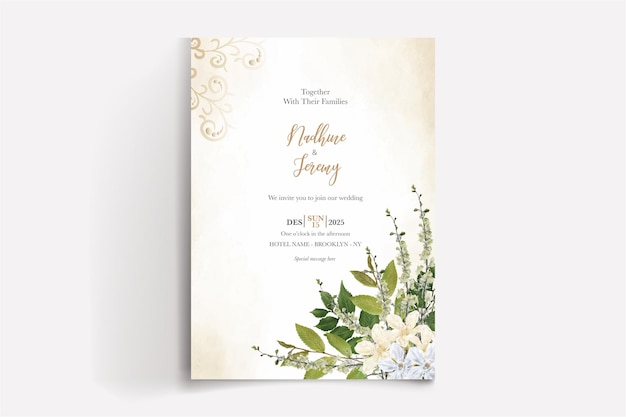 Bridal shower wedding invitation templates