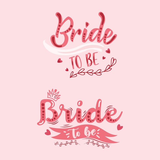 Vector bride to be vector pink graphic for decoration