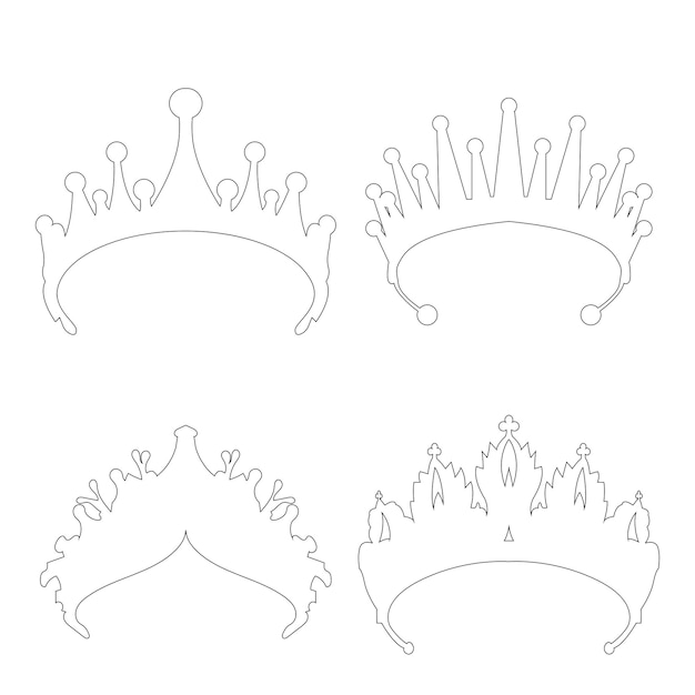 Bride crown icon vector