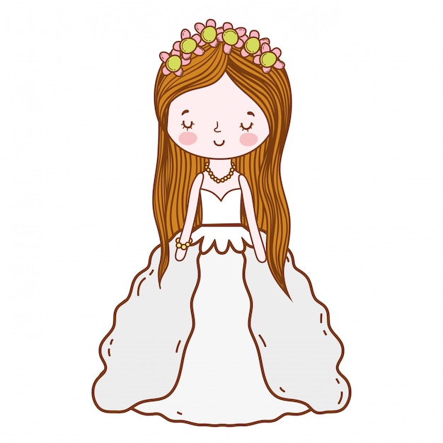 bride female cute cartoon
