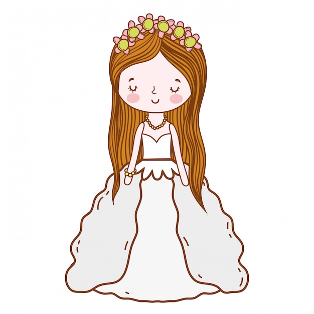 Bride female cute cartoon