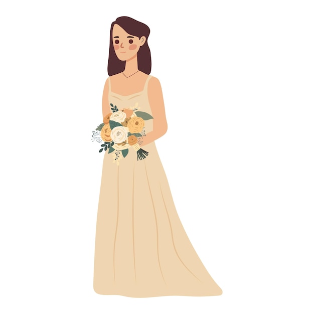 A bride holding a bouquet of flowers and a bouquet of flowers.