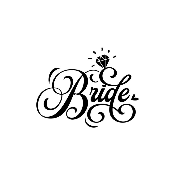 Vector bride quotes typography lettering for t shirt design