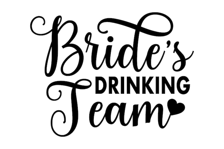 Vector brides drinking team