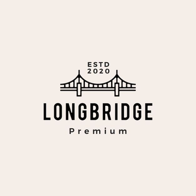Bridge hipster vintage logo pictogram illustratie