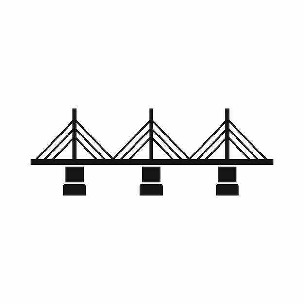Bridge icon in simple style isolated on white background