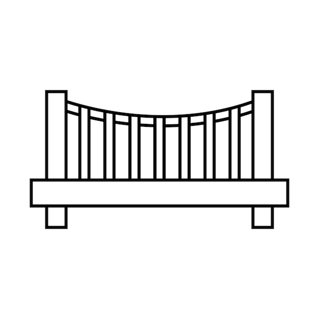 Bridge icon vector