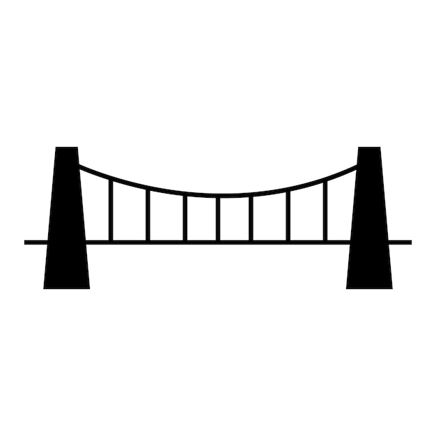 Bridge icon vector