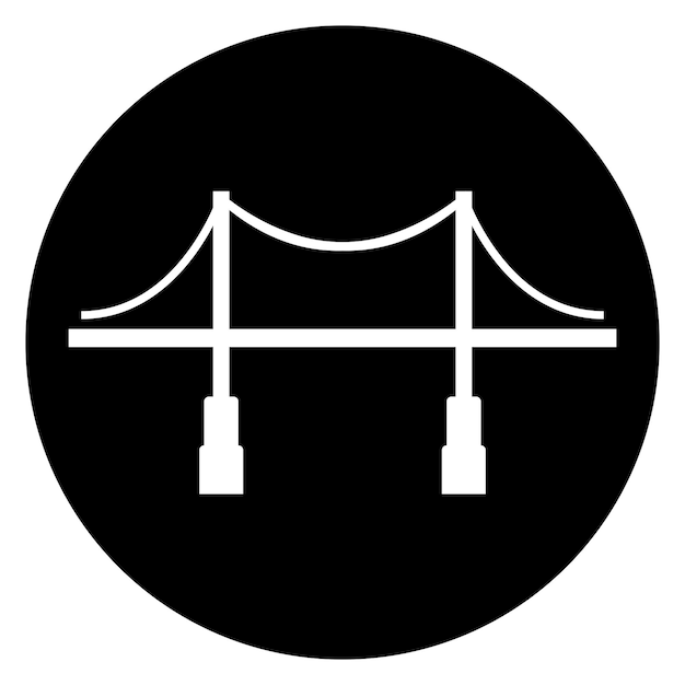 Bridge icon vector