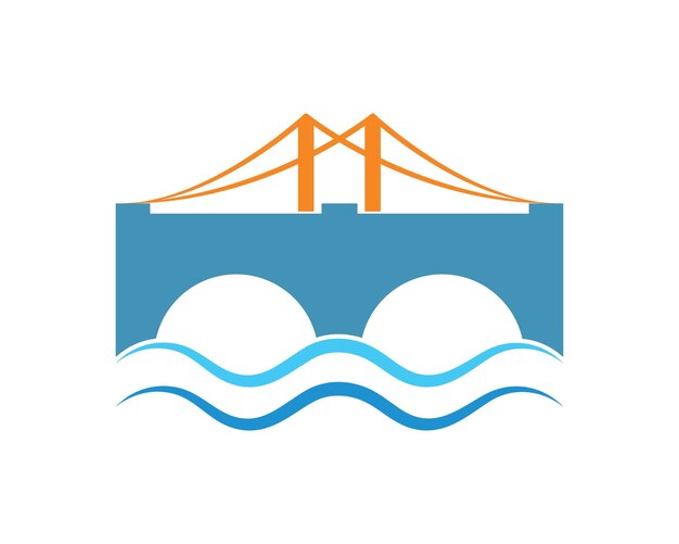 Bridge ilustration logo vector