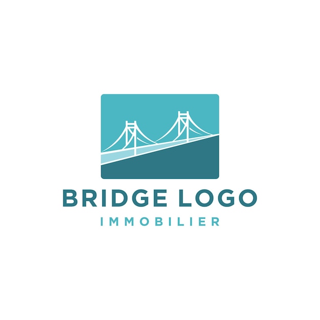 Vector bridge immobilier logo for your company