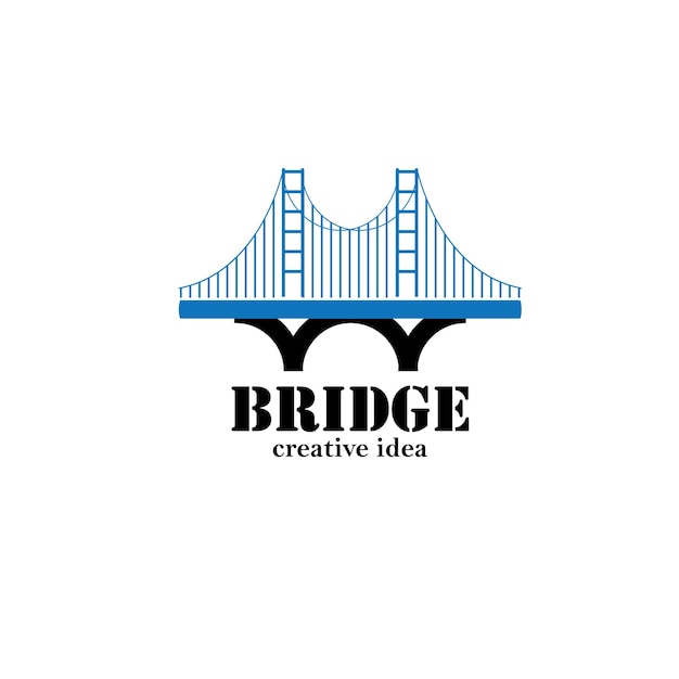 Vector bridge logo design template vector illustration