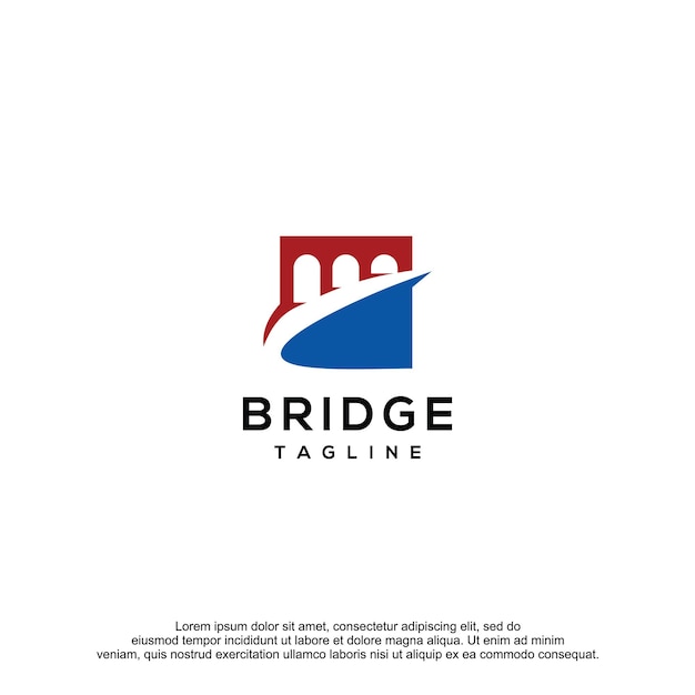 Bridge logo design vector template