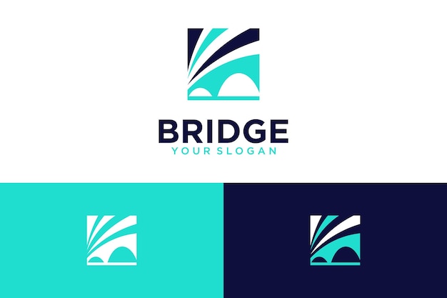 Bridge logo design with financial