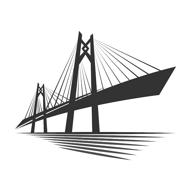 bridge logo icon design illustration