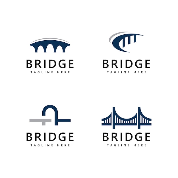 Vector bridge logo icon design template