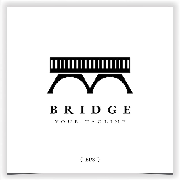 Vettore bridge logo premium elegante modello vettoriale eps 10