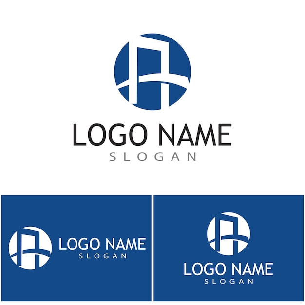 Дизайн векторной иконки логотипа моста