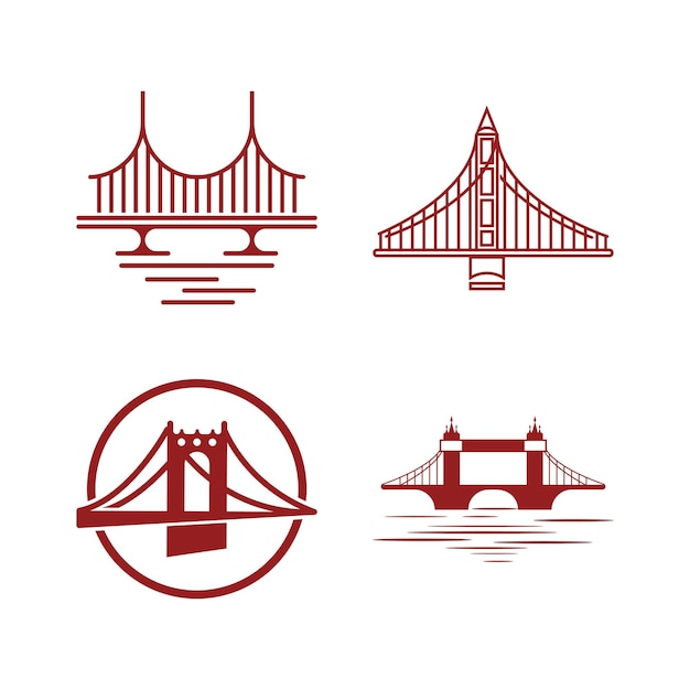 Bridge logo template vector icon