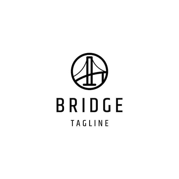 Bridge logo vector icon design template