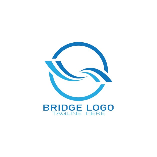 Bridge logo vector icon illustration design template